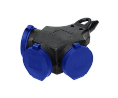 Orno Rozgałęźnik Atsparus smūgiams ir purslams, IP44, 3x2P+Z Schuko, 16A, 230V AC