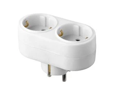 Orno Rozgałęźnik Ovalus skirstytuvas 2x 2P+Z Schuko, baltas