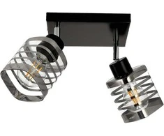 Pakabinamas šviestuvas Orno SIENA 2P E27, sieninis ir lubinis šviestuvas, maks. 2x60W, juodas, kvadratinis pagrindas