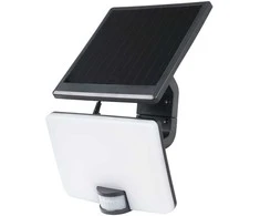 Orno SOLIS LED 10W, saulės energija varomas prožektorius su PIR judesio jutikliu, 1200lm, IP54, 4000K, 3000 mAh, juodas