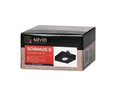 Lubinis šviestuvas Orno SORMUS S dekoratyvinis prožektoriaus rėmelis, MR16/GU10, maks. 7 W, reguliuojamas, kvadratinis, juodas