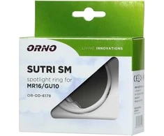 Orno SUTRI SM dekoratyvinis rėmelis prožektoriui, MR16/GU10, max 7W, kvadratinis, reguliuojamas, baltas