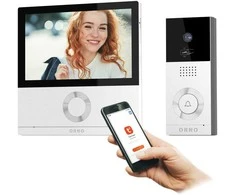 Orno TALOS, vaizdo domofono komplektas, 4 laidų, 7 colių, Wi-Fi, lietimui jautrus ekranas, „Full HD“, RFID