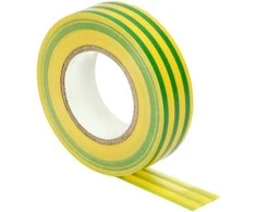 Orno Taśma Geltonai žalia izoliacinė juosta, atspari ugniai, 19 mm pločio, 0,13 mm storio, 20 m ilgio