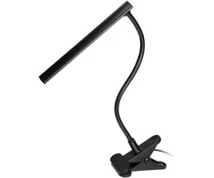 TERI II LED, stalinė lempa su segtuku, 5 W, 260 lm, 4000 K, juoda