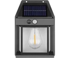 TORO LED saulės energija varomas sieninis šviestuvas su judesio jutikliu, 100 lm, IP42, 3000 K, 800 mAh