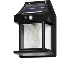 TORO LED saulės energija varomas sieninis šviestuvas su judesio jutikliu, 100 lm, IP42, 3000 K, 800 mAh