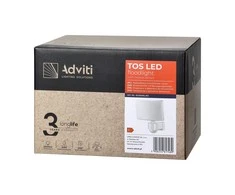 Orno TOS LED 30W sodo prožektorius su PIR, 2200lm, IP65, 4000K, PC, baltas