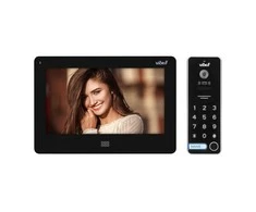 Orno Rinkinys Vaizdo domofono komplektas, spalvotas be ragelio, 7 colių LCD, jutiklinis ekranas, OSD meniu, atmintis, SD kortelės lizdas, DVR, vartų valdymas, su šifravimo įrenginiu ir RFID, juodas, TAURI MEMO