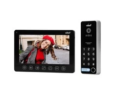Orno Rinkinys Vaizdo domofono komplektas, be ragelio, spalvotas, 7" LCD, OSD meniu, vartų valdymas, su šifravimo įrenginiu ir RFID, juodas, ALCOR