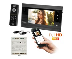Virone Orno VIFIS Full HD vaizdo domofono rinkinys su Full HD kamera (ragelis, šifruoklis, artumo skaitytuvas, programų valdymas, DIN bėgio maitinimo šaltinis, juodas)