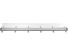 Orno VUMBI II T8 LED 2x22W dulkėms atsparus šviestuvas su T8 LED fluorescencinėmis lempomis, 4800lm, IP65, 4000K, 150 cm