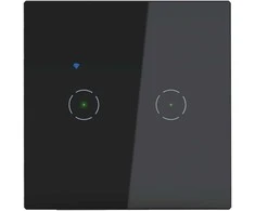 Orno Włącznik „Tuya Smart Home“ dvigubas įleidžiamas „Wi-Fi“ jungiklis, juodas