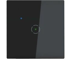Orno Włącznik „Tuya Smart Home“ vieno įleidžiamo Wi-Fi jungiklio, juodos spalvos