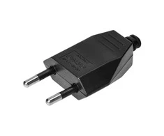 Orno Wtyczka Plokščias kištukas be įžeminimo, 2,5 A, 250 V, juodas polikarbonatas, 1 vnt.