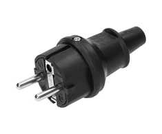 Orno Wtyczka Uni-Schuko mini kištukas, IP44, juodas, 16A, 230V