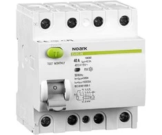 Orno Noark Liekamosios srovės grandinės pertraukiklis Noark 108362 4P 40A 30mA 6kA TIPO A EX9L-N