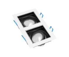 Orno YOP 2 dekoratyvinis rėmelis prožektoriui, MR16/GU10, maks. 2x50W, reguliuojamas, baltas ir juodas