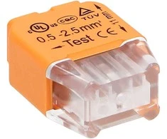 Orno Złączka 2 laidų įspaudžiama instaliacinė jungtis; 0,75–2,5 mm² laidui; IEC 300 V / 24 A; 10 vnt. lizdinėje pakuotėje.