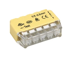 Orno Złączka 5 laidų įspaudžiama instaliacinė jungtis; 0,75–2,5 mm² laidui; IEC 300V/24A; 10 vnt.