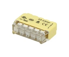 Orno Złączka 5 laidų įspaudžiama instaliacinė jungtis; 0,75–2,5 mm² laidui; IEC 300V/24A; 10 vnt.