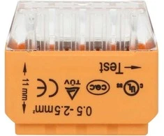 Orno Złączka 8 laidų įspaudžiama instaliacinė jungtis; 0,75–2,5 mm² laidui; IEC 300V/24A; 8 vnt. lizdinė pakuotė.