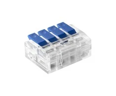 Orno Złączka 4 laidų kompresinė instaliacinė jungtis; bet kokiam 0,75–4 mm² laidui; IEC 450 V / 32 A; 4 vnt. lizdinėje pakuotėje.