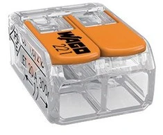 Złączka „Wago“ 2 takelių jungtis, modelis: 221-412, nuo 0,20 iki 4,00 mm², 5 vnt.