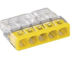 Złączka „Wago“ 5 takelių jungtis, modelis: 2273-205, nuo 0,5 iki 2,50 mm², 5 vnt.