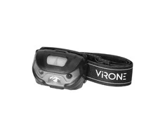 Orno Pakraunamas LED žibintas ant galvos VIRONE, 3W, 120lm, pakraunamas USB, juodos sp
