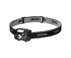 Orno LED žibintas ant galvos VIRONE, 3W, 6000K, 70lm, elementai 3xAAA (neįeina), juodos sp
