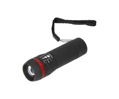 Latarka, LED žibintuvėlis VIRONE, 10W, 60lm, elementai 3xAAA (neįeina), juodos spalvos