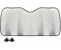 Priekinio stiklo apsauga 130x60 cm, sidabrinė, PE burbulinė AMIO-01531