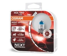 Osram lemputės Night Breaker lazerinis,+150%, H3, 55W,2 vnt, DUO 64151