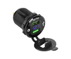 Peiying USB automobilinis įkroviklis su greitu įkrovimu ir įtampos matuokliu