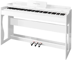 Kruger &amp; Matz Pianino KrugerMatz KMDP-135 skaitmeninis pianinas, blizgiai baltas
