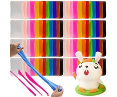 Kruzzel 96 vnt MAGICAL PLASTICINE SENSO POLIMERINIS MOLIS PUTŲ MASĖ VAIKAMS
