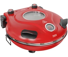Picos krosnelė TEESA SUPREME MAX 1800 W, 400 laipsnių, du kaitinimo elementai, langelis, raudona, 35 cm