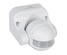 Czujnik „Maclean“ PIR judesio jutiklis, infraraudonųjų spindulių, IP44, baltas, veikimo nuotolis 12 m, maksimali apkrova 800/1200 W, MCE358 W