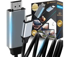 Planšetė RTO - USB-C 3.1 Type-C į HDMI 4K MHL kabelio adapteris, 200 cm -E494-1