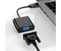 Konwerter HDMI į VGA keitiklis D-Sub 15 kontaktų adapterio kabelis monitorius „Full HD 1080p“