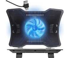 Planšetė Podstawka Aušinimo stovas nešiojamam kompiuteriui su USB ir LED reguliuojamu kampu