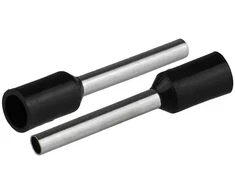 Plastrol Końcówka tulejkowa izolowana do przewodów 1x1mm2; dł tulejki 18,4mm juoda 20 vnt.