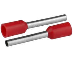 Plastrol Końcówka tulejkowa izolowana do przewodów 1x1mm2; dł tulejki 18,4mm raudona 50 vnt.