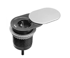 Plastrol Lizdas meblowe Montuojama 1 złącze wtyczkowe 1xUSB A schuko GMZ-2 W-72012