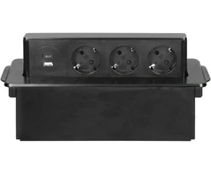 Plastrol Lizdas meblowe Montuojama 3 złącza wtyczkowe schuko 1xUSB A 1xUSB C GMZ/S-5AP W-72015