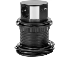 Plastrol Lizdas meblowe Montuojama 3 złącza wtyczkowe schuko 1xUSB A 1xUSB C GMZ-5AO W-72014