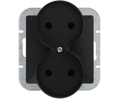 Plastrol Lizdas wtyczkowe podwójne p/t 2x2p 16a, 250v pod ramkę