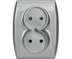 Plastrol Lizdas wtyczkowe podwójne p/t 2x2p, 16a, 250v komplet