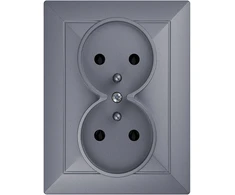 Plastrol Lizdas wtyczkowe podwójne p/t, 2x2p+su, 16a, 250v